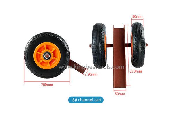 Slabs Carrying Trolley With 2 types: Channel and V-cradle