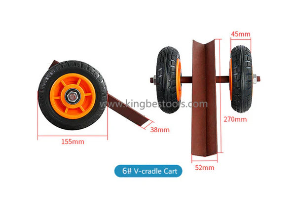 Slabs Carrying Trolley With 2 types: Channel and V-cradle