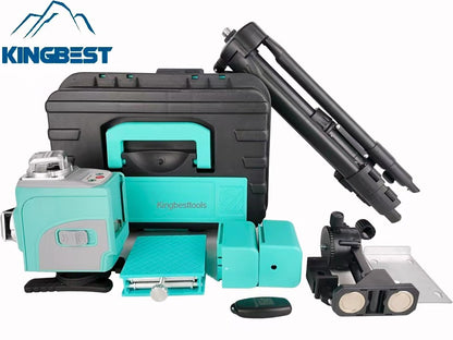 4D Battery 16-Lines Green Beam Industrial Grade Ground Laser Level Free Shipping A01 & A02