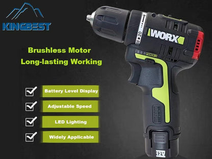 Speed-Adjustable Brushless Lithium Drill Free shipping