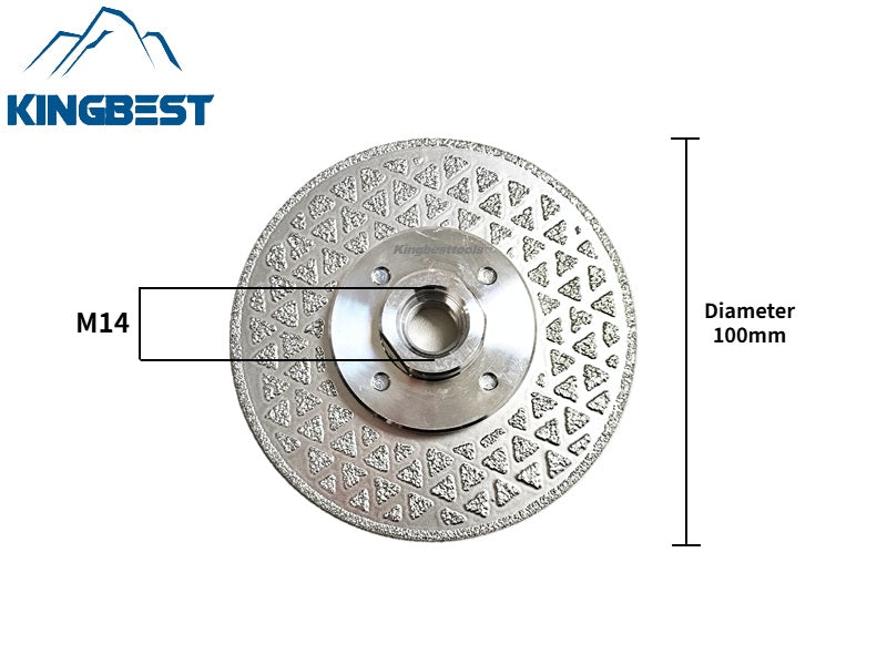 M14 Brazed Dual Sides Silver Star Saw Blade with Flange