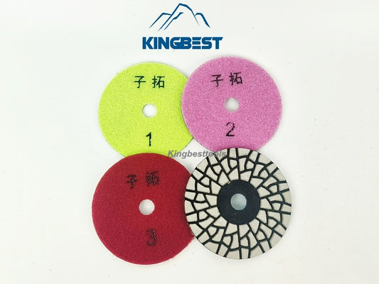 4 Steps Dry Polishing Pads 4inch 100mm