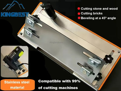 Stainless Steel  45 Degrees Bevel Plate Chamfering Bracket for Mica Grinder Free Shipping