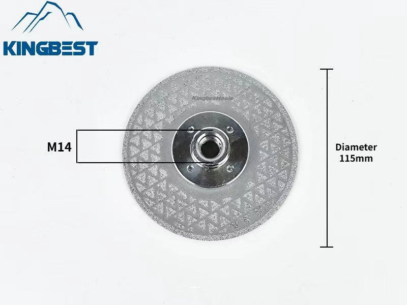 M14 Brazed Dual Sides Silver Star Saw Blade with Flange