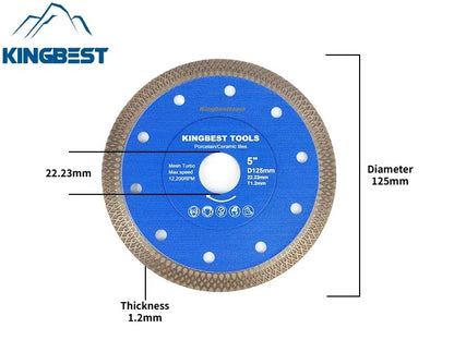 Blue Porcelain Sharp Diamond Saw Blades With Central Hole 22.23mm