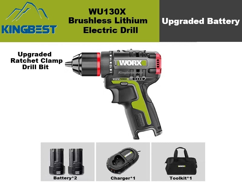 Speed-Adjustable Brushless Lithium Drill Free shipping