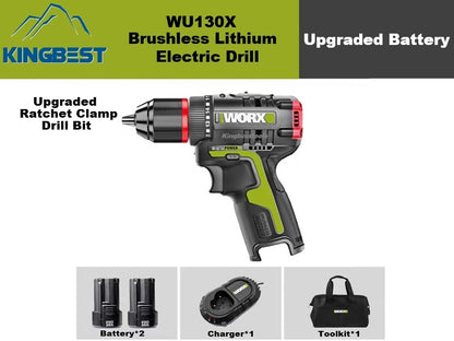 Speed-Adjustable Brushless Lithium Drill Free shipping