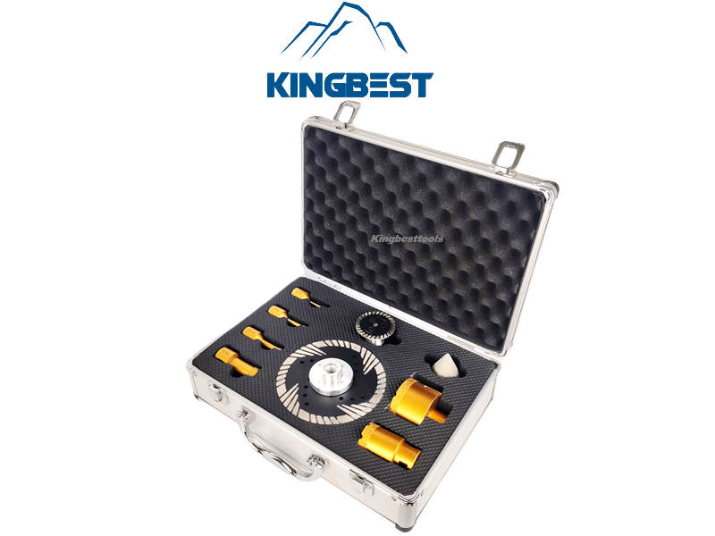 9 pcs M14 Universal Diamond Set Cutting Grinding and Drilling Kit Free Shipping