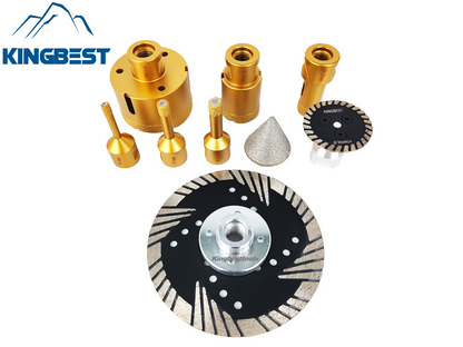 9 pcs M14 Universal Diamond Set Cutting Grinding and Drilling Kit Free Shipping
