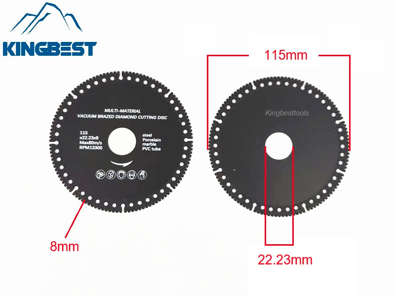 Multi-material Vacuum Brazed Diamond Cutting Disc for Steel Marble Porcelain