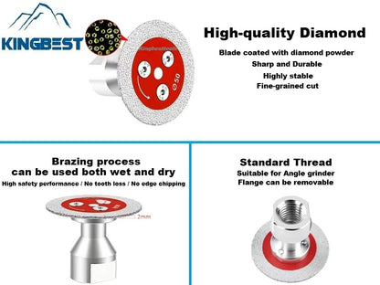 Mini Brazed Disk Diamond Carving Grinding Saw Blade with Flange 50mm