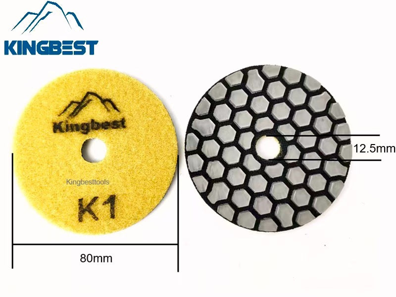 Super Fast 4 Steps Thicknessed Dry Polishing Pads 80mm