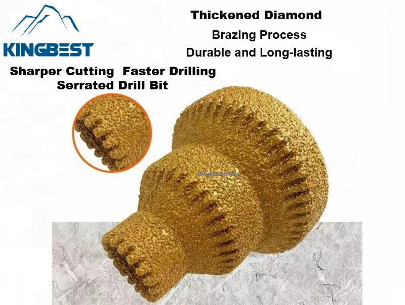 Serrated Pagoda Drill Bits Brazed Diamond Chamfer Drill Bits