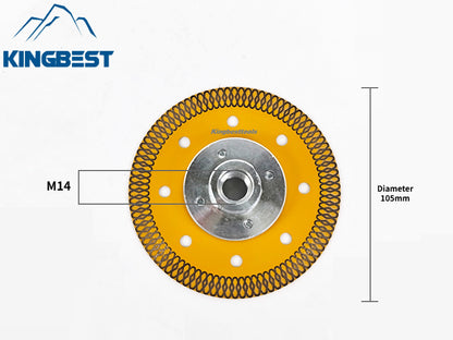 Yellow Ceremic Turbo Saw Blade for Granite and Marble Cutting Disc