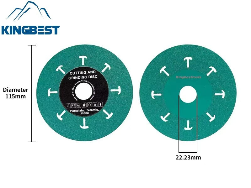 T-Type Design Grinding Disc Cutting Blades For Ceramic and Porcelain 22.23mm