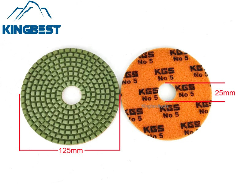 KGS Speedline 5 steps Wet Polishing Pads New Sandpapers 125mm