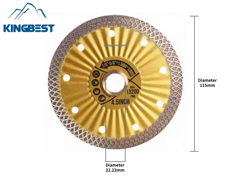 22.23mm Golden Turbo Saw Blades For Cutting
