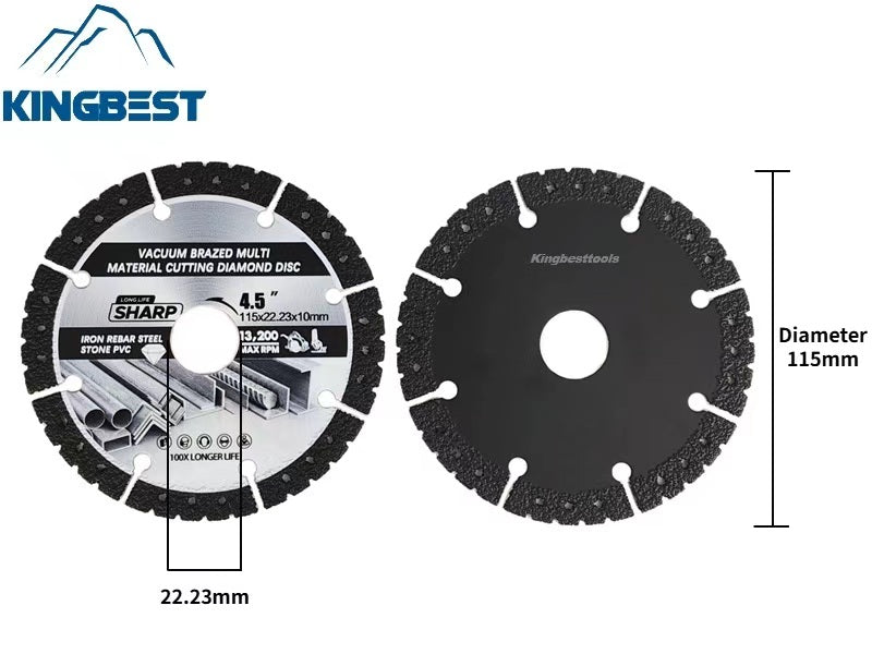Black Vacuum Brazed Multi Stone and Iron Cutting Disc