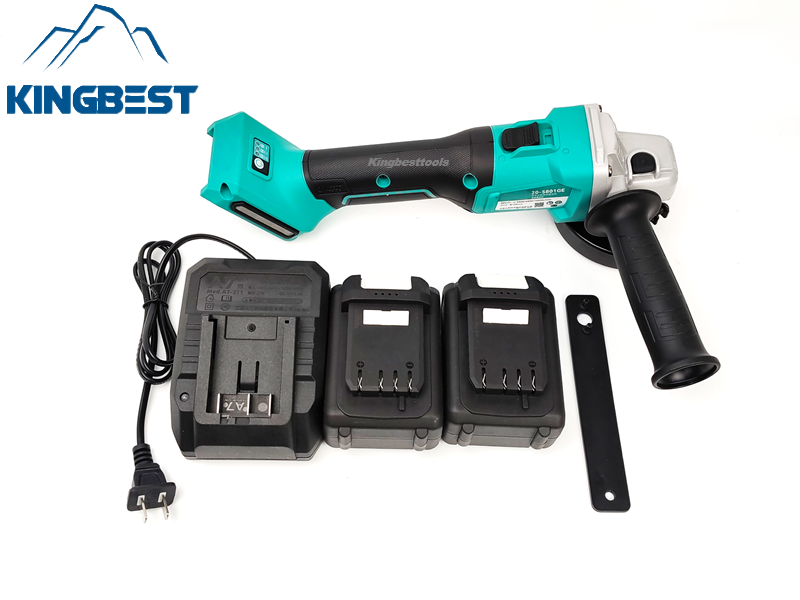 Portable Lithium Battery Angle Grinder With 2 Batteries and 1 Charger Free shipping