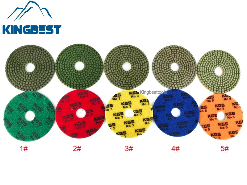 KGS Speedline 5 steps Wet Polishing Pads New Sandpapers 125mm