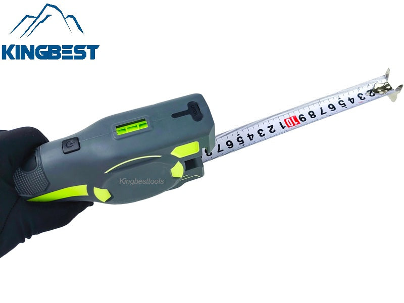 5M Rechargeable Dual-Line High Brightness Green Measure Laser Level Auto-Locking Tape Free Shipping