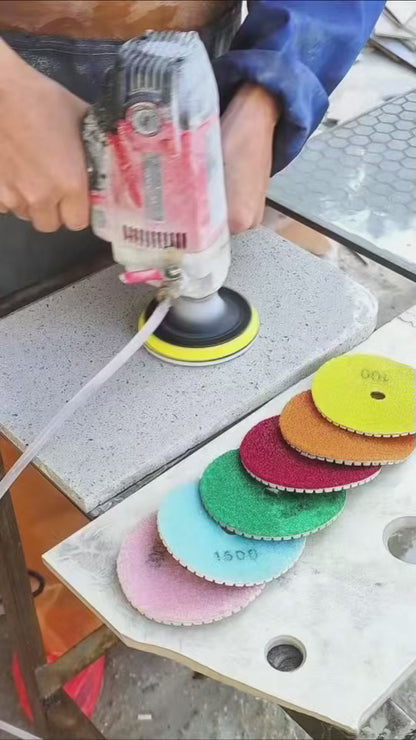 TOP! 7 steps Wet Polishing Pads/Sandpapers 100mm