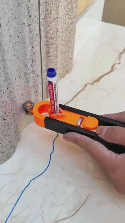 Portable Contour Gauge Measuring Tool With Adjustable Lock Floor Tile Woodworkers Edge Rule Template-free shipping A01