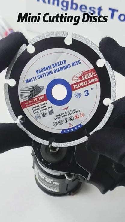 75mm Mini Vacuum Brazed Multi Iron Cutting Diamond Disc