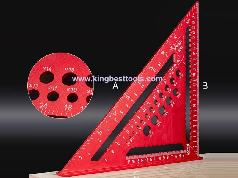 12inch Multifunctional Aluminum Triangle Ruler 90 Degree Right Angle Ruler 45 Degree Angle Ruler High Precision Free Shipping to US Mainland Only A01